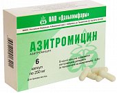 Купить азитромицин, капсулы 250мг, 6 шт в Семенове