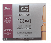 Купить martiderm (мартидерм) platinum сыворотка для лица коррекция фотостарения гиалуроновая кислота+, ампулы 2мл, 10 шт в Семенове