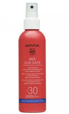 Купить apivita (апивита) bee sun safe спрей для лица и тела ультралегкий солнцезащитный тающий, 200 мл spf30 в Семенове