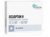 Купить лозартан-н, таблетки, покрытые пленочной оболочкой 50мг+12,5мг, 90 шт в Семенове