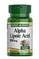 Купить nature's bounty (нэйчес баунти) альфа-липоевая кислота 100мг, капсулы 60 шт бад в Семенове