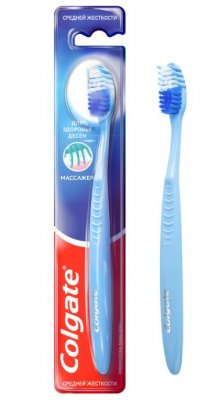 Купить колгейт (colgate) зубная щетка массажер средняя, 1 шт в Семенове