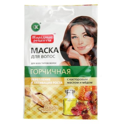 Купить фитокосметик народные рецепты маска для волос горчичная укрепление и рост, 30мл в Семенове