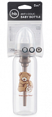 Купить happy baby (хеппи беби) бутылочка для кормления с силиконовой соской антиколиковая стандартное горло 0+ 250 мл, мишка в Семенове