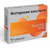 Купить янтарная кислота витамир, таблетки массой 500мг, 40шт бад в Семенове
