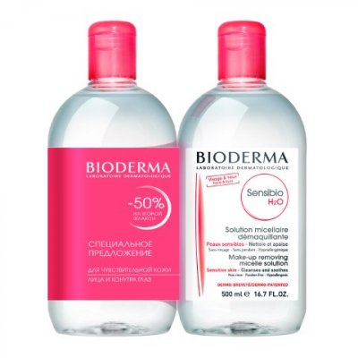Купить bioderma sensibio (биодерма сенсибио) мицеллярная вода 500мл 2шт (-50% на 2-й продукт) в Семенове