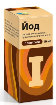 Купить йод, раствор спиртовой 5%, 10мл в Семенове