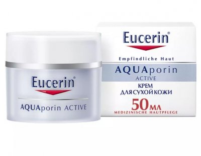 Купить eucerin aquaporin active (эуцерин) крем для лица для чувствительной и сухой кожи интенсивное увлажнение 50 мл в Семенове