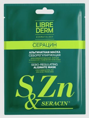 Купить librederm seracin (либридерм) маска альгинатная себорегулирующая для проблемной кожи, 30г в Семенове