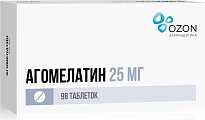 Купить агомелатин, таблетки, покрытые пленочной оболочкой 25мг, 98 шт в Семенове