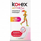 Купить kotex active deo (котекс) прокладки ежедневные экстратонкие 48шт в Семенове