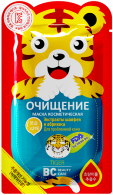 Купить биси бьюти кэйр (bc beauty care) маска тканевая для лица очищающая тигр 25мл в Семенове