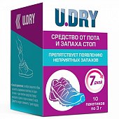 Купить u.dry дезодорант для ног пакетики 3г, 10 шт в Семенове