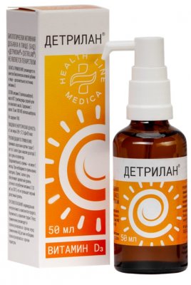 Купить детрилан (витамин д3), раствор 400ме/кап, флакон-дозатор 50мл бад в Семенове