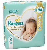 Купить pampers premium care (памперс) подгузники 0 для новорожденных 1-3кг, 66шт в Семенове