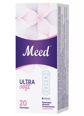 Купить meed ultra soft (мид) прокладки ежедневные ультратонкие, 20 шт в Семенове
