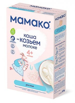 Купить мамако каша рисовая на козьем молоке с 4 месяцев, 200г в Семенове