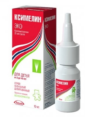 Купить ксимелин эко, спрей назальный дозированный 35мкг/доза, флакон 10мл (60доз) в Семенове