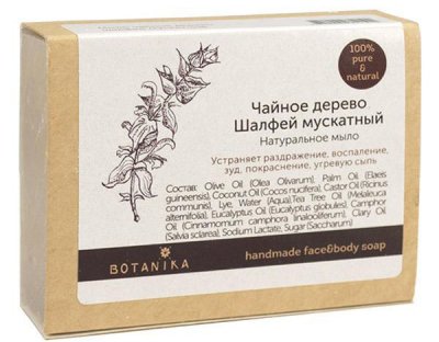 Купить мыло натур.чайн.дер,шалф мускат, 100г (ботаника ооо, россия) в Семенове