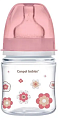 Купить canpol (канпол) бутылочка easystart newborn baby с широким горлышком антиколиковая с рождения, 120 мл, 35/216 розовый в Семенове