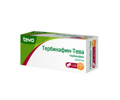Купить тербинафин-тева, таблетки 250мг, 28 шт в Семенове