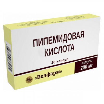 Купить пипемидовая кислота, капс 200мг №20 (велфарм ооо, россия) в Семенове