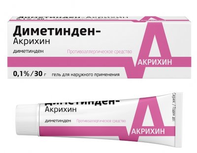 Купить диметинден-акрихин, гель для наружного применения 0,1%, 30г от аллергии в Семенове