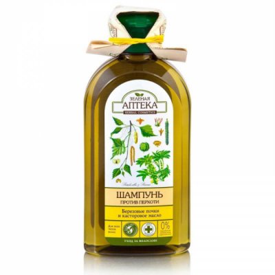 Купить зеленая аптека шампунь березовые почки, касторовое масло против перхоти 350 мл в Семенове