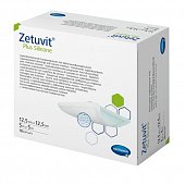 Купить silicone plus zetuvit (цетувит) повязка суперабсорбирующая с контактным слоем из силикона 12,5см х12,5см, 10 шт в Семенове
