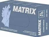Купить перчатки matrix смотровые нитриловые нестерильные неопудренные текстурированные, размер xl, 50 пар, голубые в Семенове