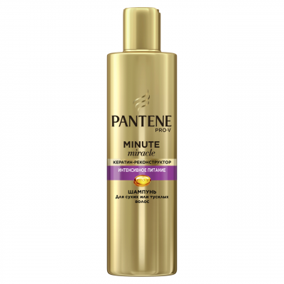 Купить pantene pro-v (пантин) шампунь minute miracle мицелярный интенсивное питание волос, 270 мл в Семенове