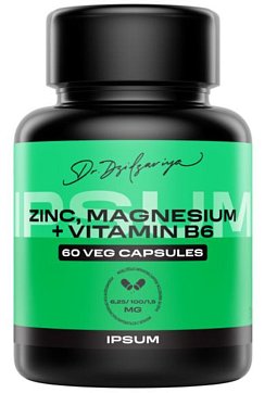 IPSUM (Ипсум) Витаминный комплекс Цинк+Магний+B6, капсулы 776мг 60шт БАД