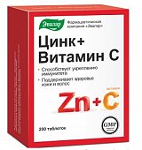 Купить цинк+витамин с эвалар, таблетки, 200 шт бад в Семенове