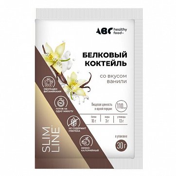 ABC Healthy Food (ABC Хэлси Фуд) Коктейль белковый вкус ванили Провита, пакет 30г