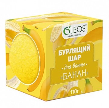 Oleos (Олеос) шар для ванн бурлящий Банан, 110г