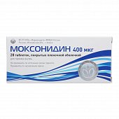 Купить моксонидин, таблетки, покрытые пленочной оболочкой 400мкг 28 шт в Семенове