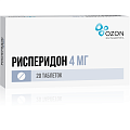 Купить рисперидон, таблетки, покрытые пленочной оболочкой 4мг, 20 шт в Семенове