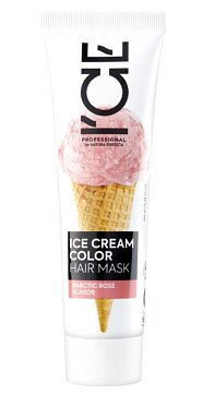 Натура Сиберика ICE Professional ICE CREAM COLOR маска для волос тонирующая arctic rose flavor тон арктический розовый блонд 100 мл