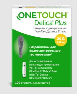 Купить ланцеты one touch delica+ (уан тач), 100 шт в Семенове