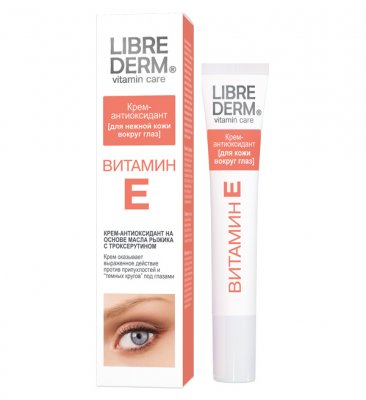 Купить librederm витамин е (либридерм) крем-антиоксидант для нежной кожи вокруг глаз, 20мл в Семенове