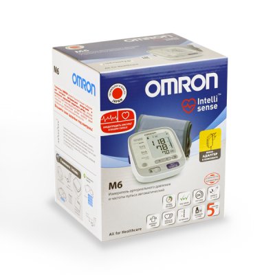 Купить тонометр автоматический omron (омрон) m6, с адаптером, манжета 22-42см (hem-7213-aru) в Семенове