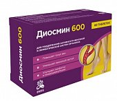 Купить диосмин 600, таблетки покрытые оболочкой массой 1,1г, 60 шт бад в Семенове