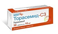 Купить торасемид-сз, таблетки 10мг, 30 шт в Семенове