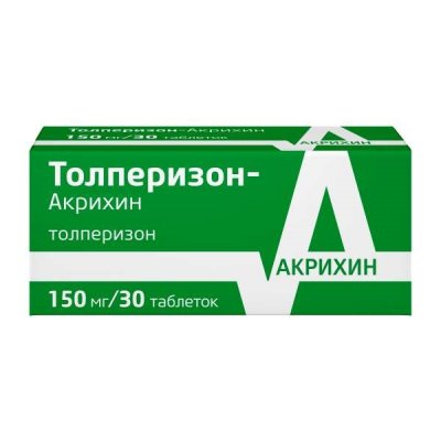 Купить толперизон-акрихин, таблетки, покрытые пленочной оболочкой 150мг 30шт в Семенове