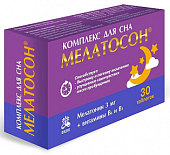 Купить мелатосан комплекс для сна, таблетки покрытые оболочкой 30шт бад в Семенове