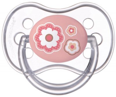 Купить canpol (канпол) пустышка круглая силиконовая 6-18 месяцев newborn baby розовая 1 шт в Семенове