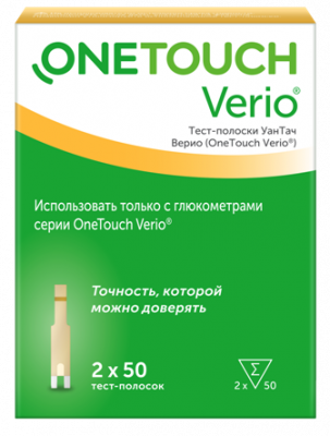 Купить тест-полоски onetouch verio (уан тач), 100 шт в Семенове
