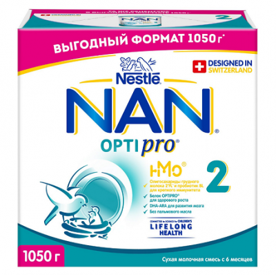 Купить nan 2 optipro (нан) смесь сухая для детей с 6 месяцев, 1050г в Семенове