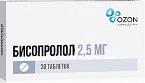 Купить бисопролол, таблетки, покрытые пленочной оболочкой 2,5мг, 30 шт в Семенове