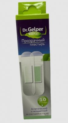 Купить пластырь dr. gelper (др.гелпер) алоэпласт прозрачный, 10 шт в Семенове